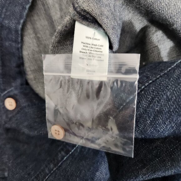 Talbots Denim Shirt Womens Medium Blue Long Sleeve Button Down Western Classic - Picture 5 of 14